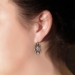 Estate Rose Cut Diamond Chandelier Earrings Silver Over 18k Yellow Gold