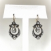 Estate Rose Cut Diamond Chandelier Earrings Silver Over 18k Yellow Gold