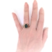 Antique Victorian Intaglio Bloodstone Wax Seal Initial R or B Ring 18K