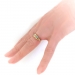 Antique Victorian Rose Cut Diamond Turquoise Star-Set Three Stone Gypsy Ring 10K