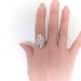 Art Deco 1.09ct.tw. Diamond Filigree Navette Ring Platinum