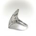 Art Deco 1.09ct.tw. Diamond Filigree Navette Ring Platinum
