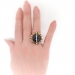 Antique Victorian Banded Agate Seed Pearl Ring 18K 10K
