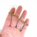 Vintage Turquoise Diamond Link Bracelet 15ct Yellow Gold Fits 7 Inch Wrist