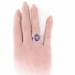 Art Deco 14.11ct.tw. Purple Star Sapphire And Mixed Cut Diamond Platinum Cocktail Ring