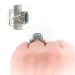 Vintage Retro 1940s 9.23 ct t.w. Emerald Cut Aquamarine Diamond Ring Platinum 