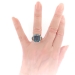 Vintage Retro 1940s 9.23 ct t.w. Emerald Cut Aquamarine Diamond Ring Platinum 