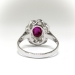 Antique Edwardian 2.15 ct t.w. Natural Ruby Old Mine Cut Diamond Halo Ring