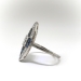 Vintage Art Deco 1930's 1.45 ct t.w. Sapphire Old European Cut Diamond Navette Cocktail Ring 18K