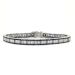 Art Deco 8.64 ct. tw. Diamond And Blue Sapphires Straight Row Bracelet Platinum Size 7