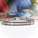 Art Deco 8.64 ct. tw. Diamond And Blue Sapphires Straight Row Bracelet Platinum Size 7