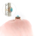 Antique Art Nouveau 3.64 ct.tw. Turquoise Old European Cut Diamond Halo Ring 14K Yellow Gold