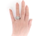 Retro 2.41 ctw. Baguette And Pave Diamond Dome Cocktail Ring Platinum