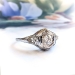 Art Deco Vintage .32 ct. Diamond Filigree Engagement Ring 18K