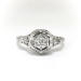 Art Deco Vintage .32 ct. Diamond Filigree Engagement Ring 18K