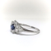Art Deco Toi et Moi Blue Sapphire and Diamond Filigree Ring Platinum