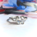 MidCentury Diamond Engagement Ring Platinum : 1.54 ct tw