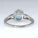 Estate Blue Topaz & Diamond Crown Solitaire Ring 18k