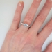 Estate Blue Topaz & Diamond Crown Solitaire Ring 18k