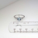 Estate Blue Topaz & Diamond Crown Solitaire Ring 18k