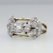 Lacey Diamond Filigree Two Tone Right Hand Ring 14k