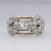 Lacey Diamond Filigree Two Tone Right Hand Ring 14k