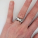 Lacey Diamond Filigree Two Tone Right Hand Ring 14k