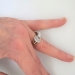 Lacey Diamond Filigree Two Tone Right Hand Ring 14k