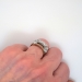 Lacey Diamond Filigree Two Tone Right Hand Ring 14k