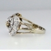 Lacey Diamond Filigree Two Tone Right Hand Ring 14k