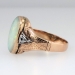 Rare Large Edwardian Opal & Diamond Ring 14k