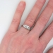 Petite Sparkling Old Mine Cut Diamond Engagement Ring 14k