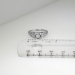 Petite Sparkling Old Mine Cut Diamond Engagement Ring 14k