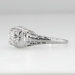 Art Deco Filigree .50ct Old European Cut Diamond Solitaire Engagement Ring 14k