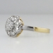 Vintage Two Tone Floral Diamond Halo Ring 18k/Plat