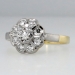 Vintage Two Tone Floral Diamond Halo Ring 18k/Plat