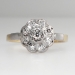Vintage Two Tone Floral Diamond Halo Ring 18k/Plat