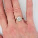 Vintage Two Tone Floral Diamond Halo Ring 18k/Plat