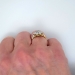 Vintage Two Tone Floral Diamond Halo Ring 18k/Plat
