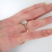 Vintage Two Tone Floral Diamond Halo Ring 18k/Plat