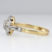 Vintage Two Tone Floral Diamond Halo Ring 18k/Plat