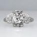 Romantic Art Deco Diamond Engagement Ring Platinum