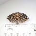 Elegant Victorian Old Cut Diamond & Pearl Brooch 14k