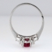 Incredible Regal 1940's Ruby & Diamond Ring Platinum
