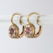 Victorian Ruby & Rose Cut Diamond Drop Earrings 14k