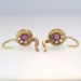 Victorian Ruby & Rose Cut Diamond Drop Earrings 14k