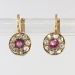 Victorian Ruby & Rose Cut Diamond Drop Earrings 14k