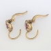 Victorian Ruby & Rose Cut Diamond Drop Earrings 14k