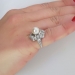Beautiful Edwardian Pearl & Old Mine Cut Diamond Ring Platinum