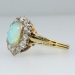 Pretty Victorian Opal & Old Mine Cut Diamond Ring 18k
